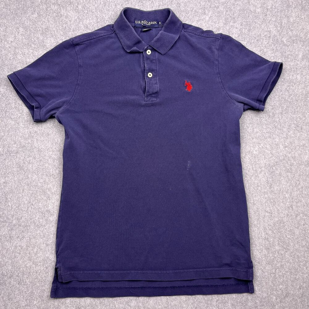 u.s. polo assn polo shirt blue short sleeve red pony small